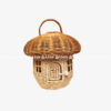 Handmade mushroom-shaped rattan basket