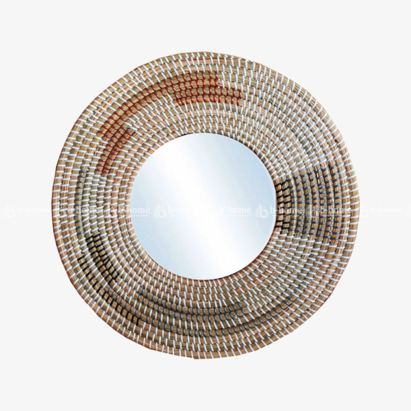 B-Home Handwoven Seagrass Wall Mirror