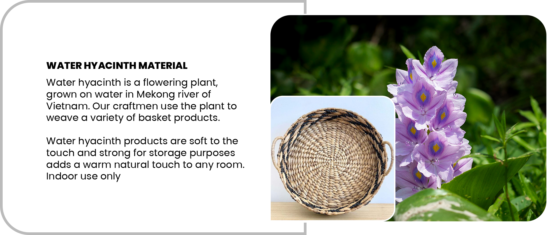 WATER HYACINTH MATERIAL