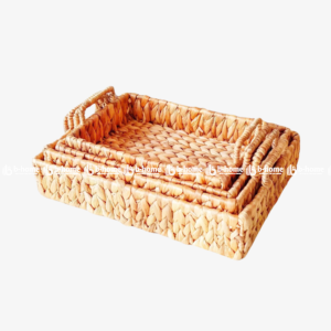 Handmade Water Hyacinth Tray with Handle