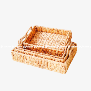 Handmade Water Hyacinth Tray with Handle