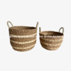 handmade seagrass basket set
