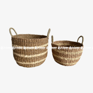 handmade seagrass basket set