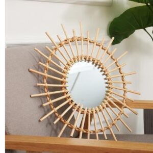 Handcrafted Rattan Mirror