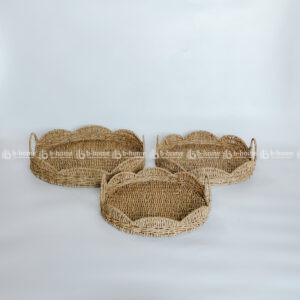 Set of 3 Handmade Seagrass Trays